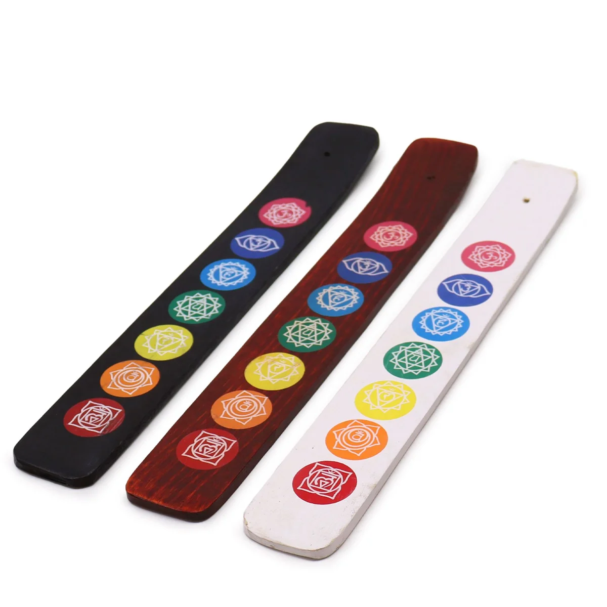 Chakra ashcatcher with black, brown, and white colors displayed on a plain background