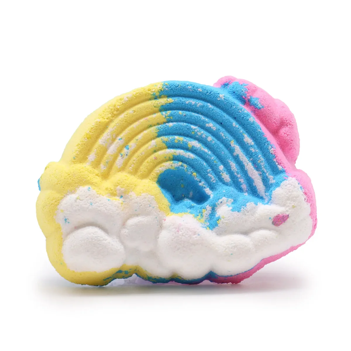 White cloud-shaped bath bomb 95g on a plain white background
