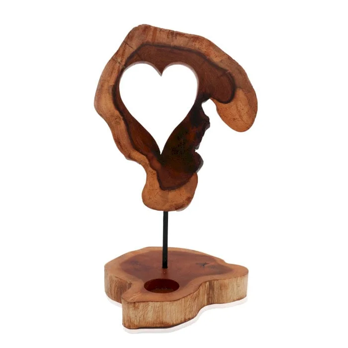 Heart shape candle holder shown on a plain background.