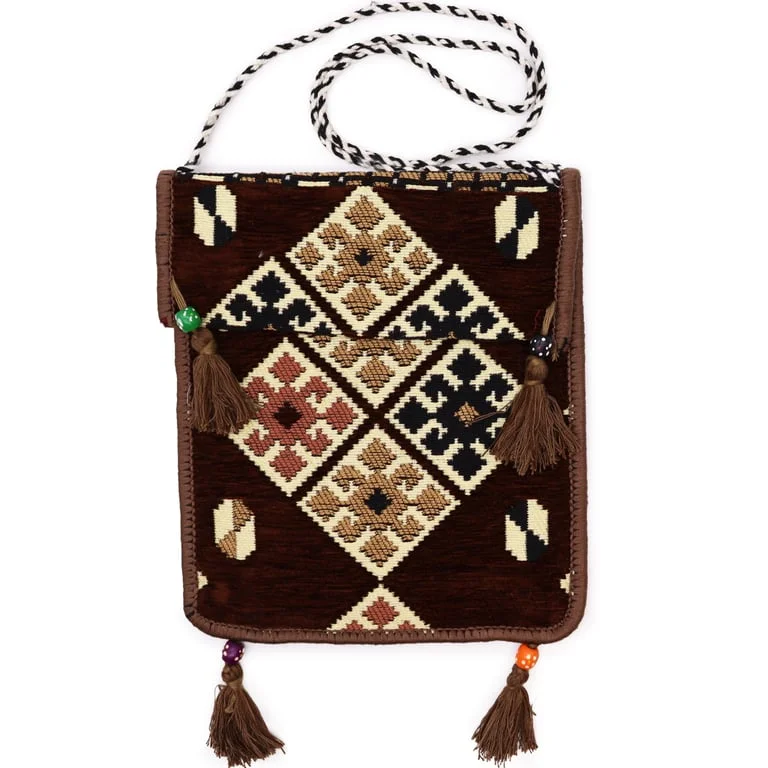 Chocolate kilim messenger bag, a festival bag