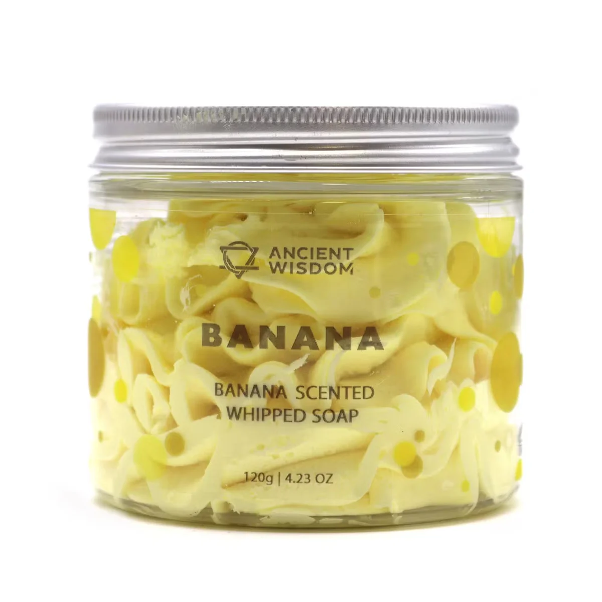 Whipped soap bar in banana style, 120g, bath and body soap