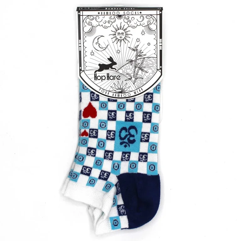 M/L low cut bamboo socks featuring Ohm Evil Eye print