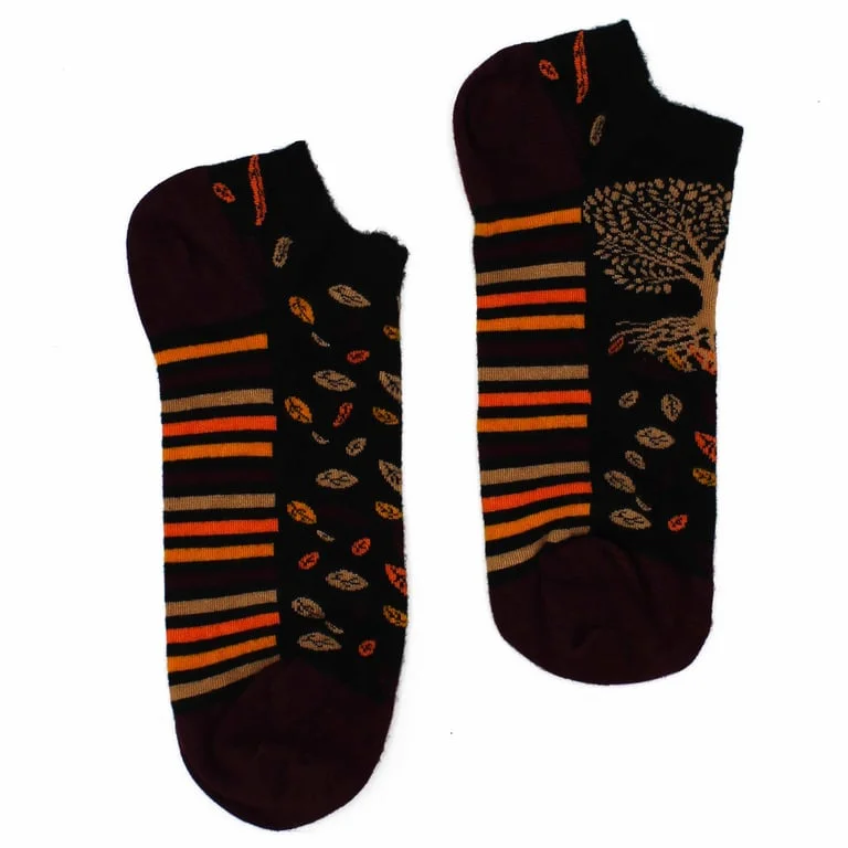 Bamboo socks men's M/L low cut featuring Tree of Life design