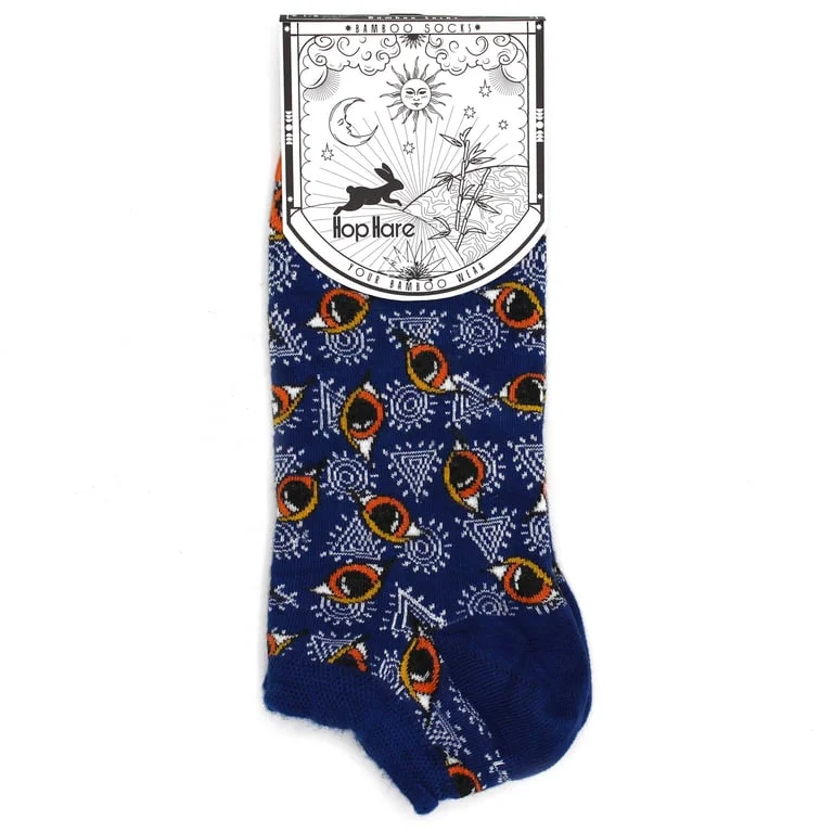 M/L low cut bamboo socks laid flat, showing fine textile texture.