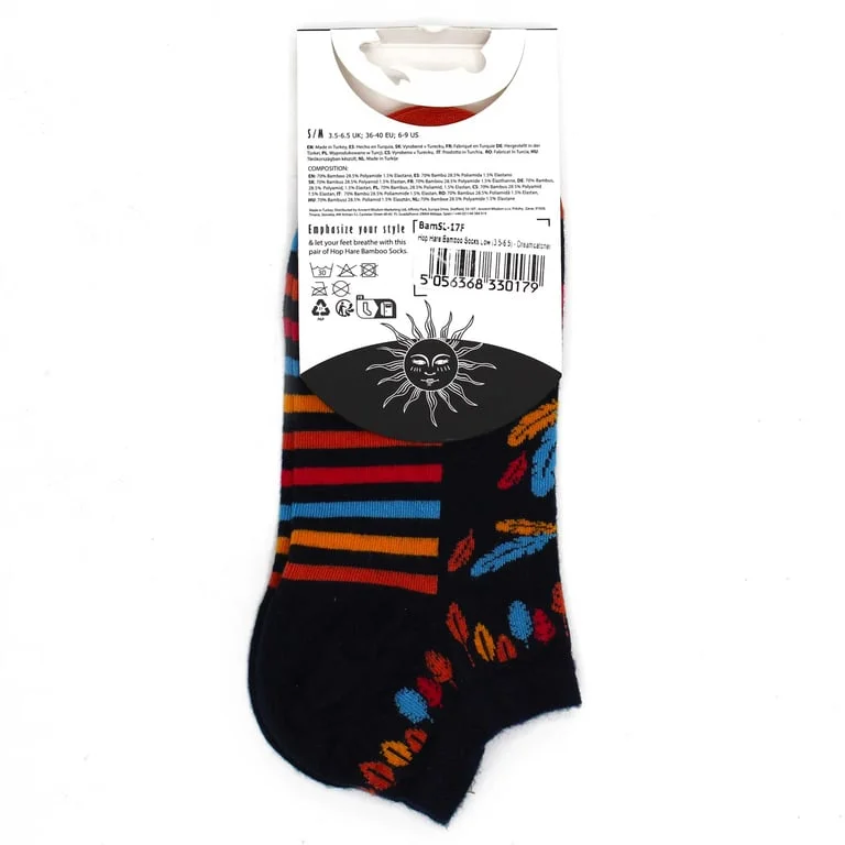 Pair of low cut men's bamboo socks in neutral colour, soft fabric, showing front view