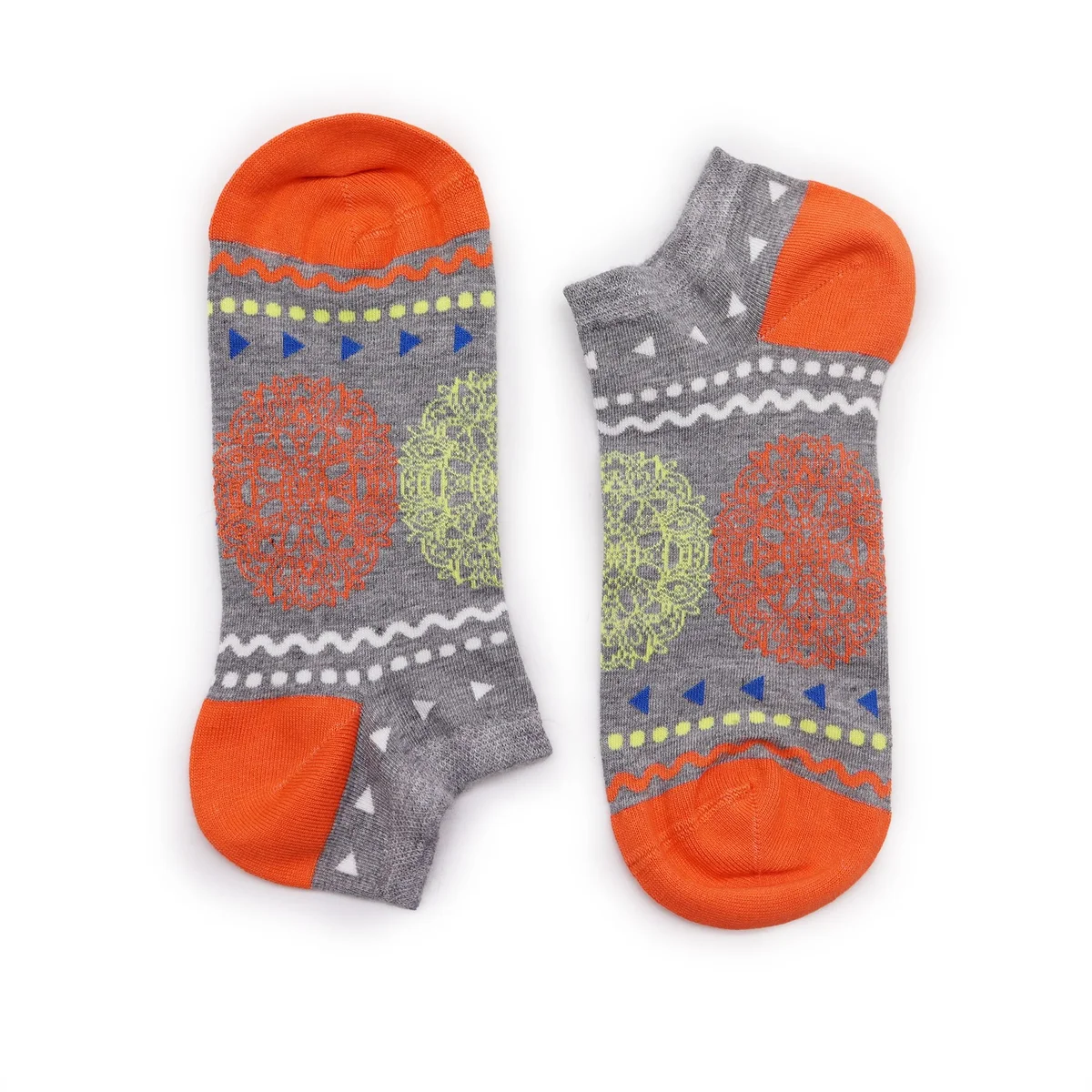 Pair of S/M Hop Hare low-cut bamboo socks with Flowers of Life design in size 3.5-6.5 UK