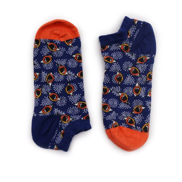 Low‑cut bamboo socks S/M Hop Hare with Egyptian Pyramyds design.