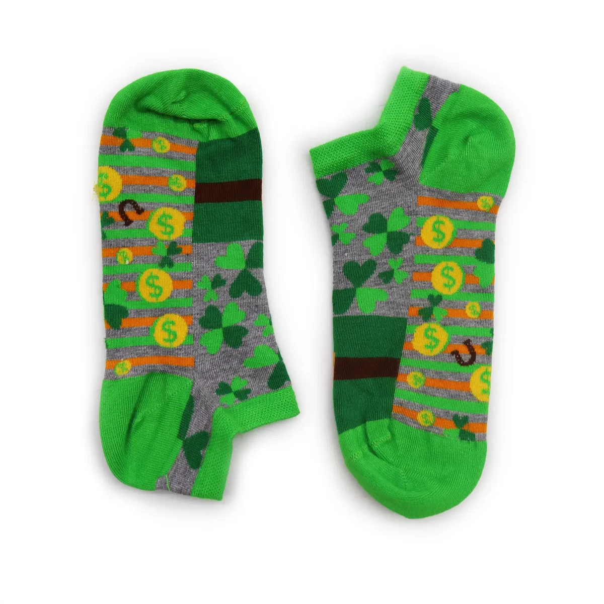 Pair of S/M Hop Hare bamboo low cut socks in size 3.5-6.5 from Lucky Socks, featuring hare design