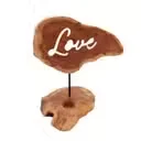 Candle holder sign with Love lettering, a warm piece of home candle decor