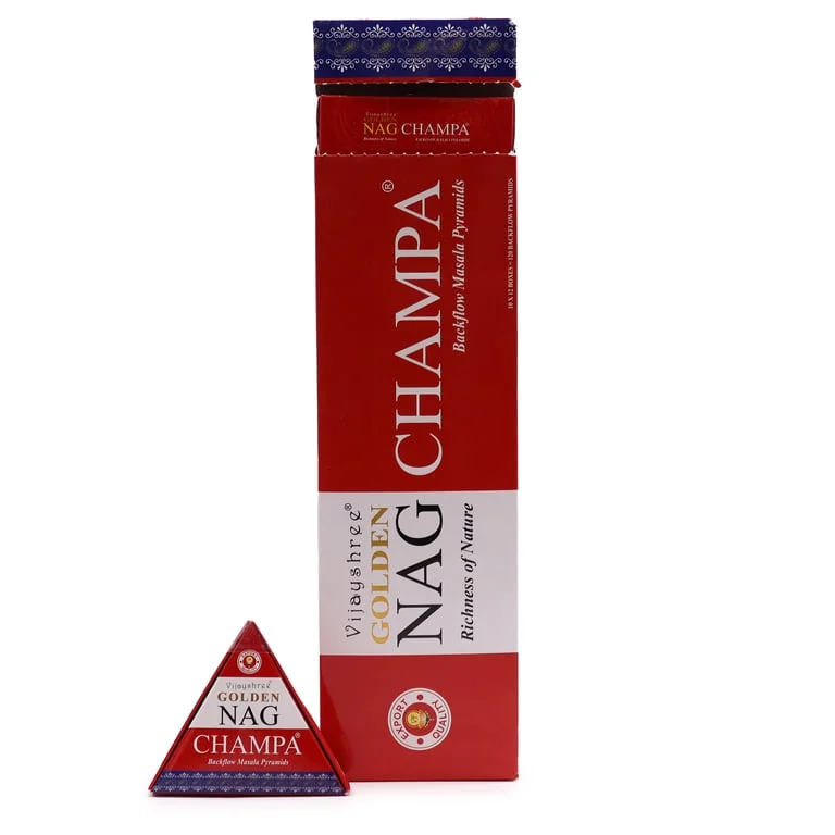 42g Jumbo Golden Nag Champa backflow incense cones