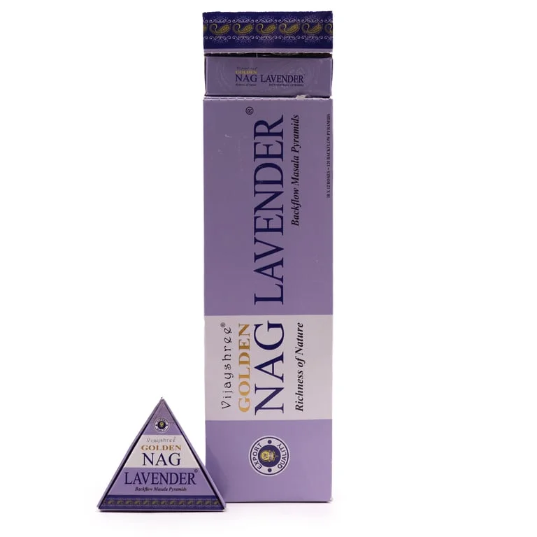 Jumbo golden incense cone, 42g, lavender backflow incense cones, vibrant gold finish