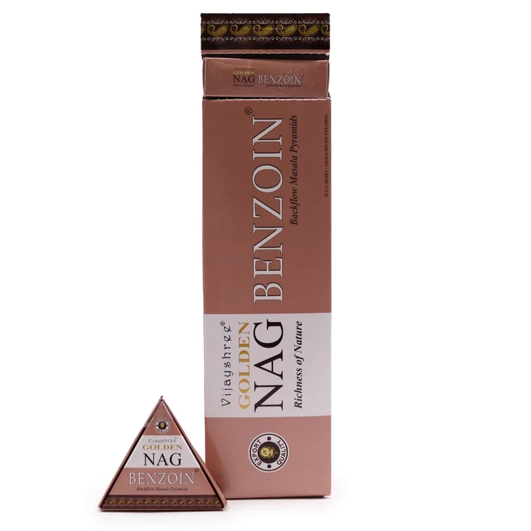 Jumbo 42g golden benzoin backflow incense cones