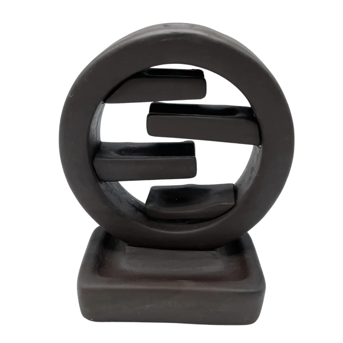 Zen incense burner shaped as a circular backflow incense burner with a calming Zen Circle of Life design
