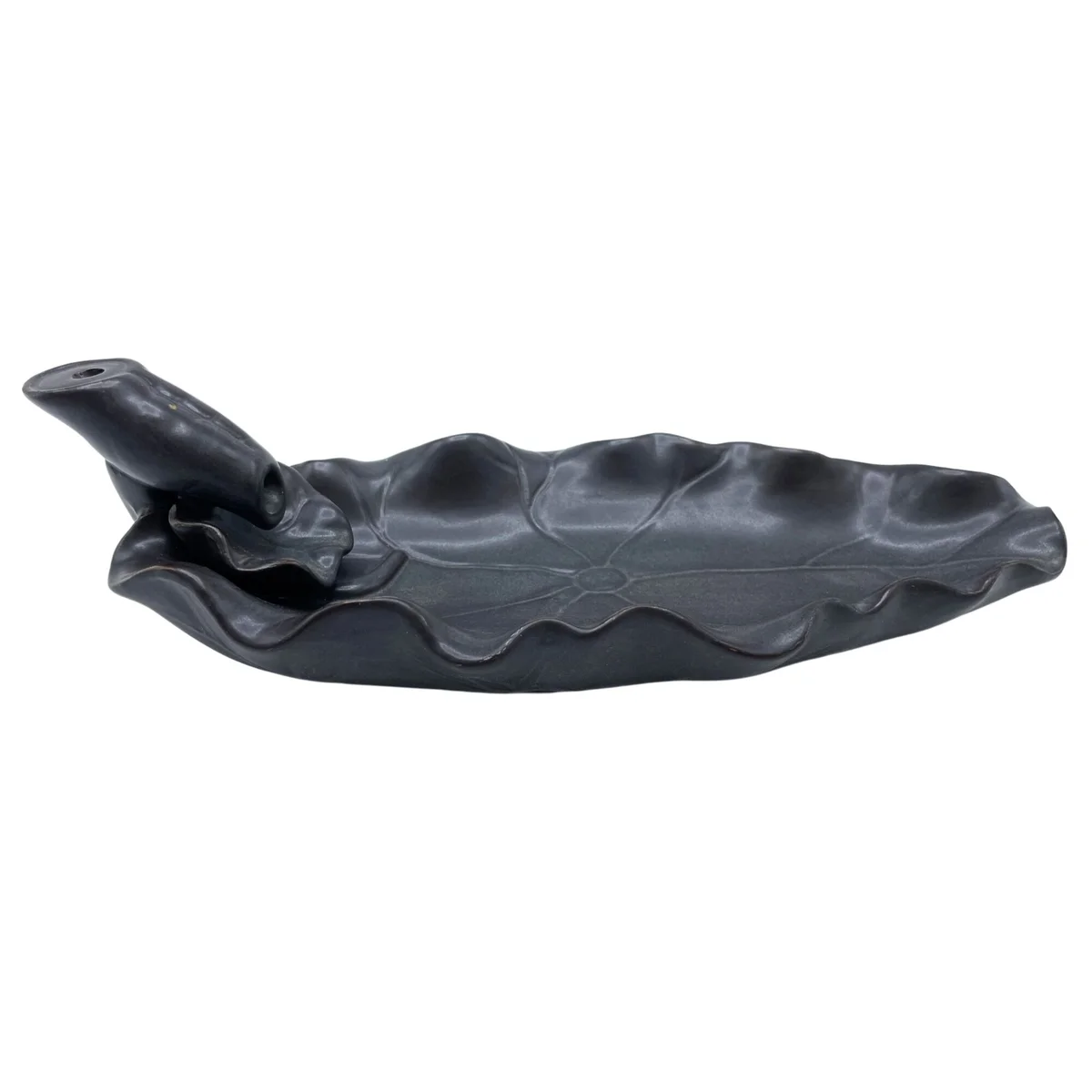 Lotus flower shaped backflow incense burner designed for calming smoke flow and decorative use