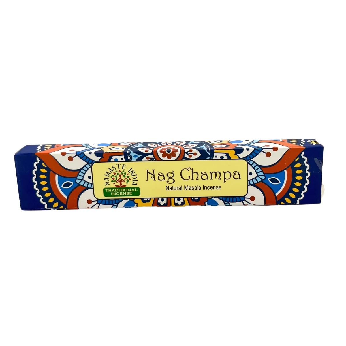 Namaste Mandala Nagchampa masala incense sticks in decorative packaging on a white background