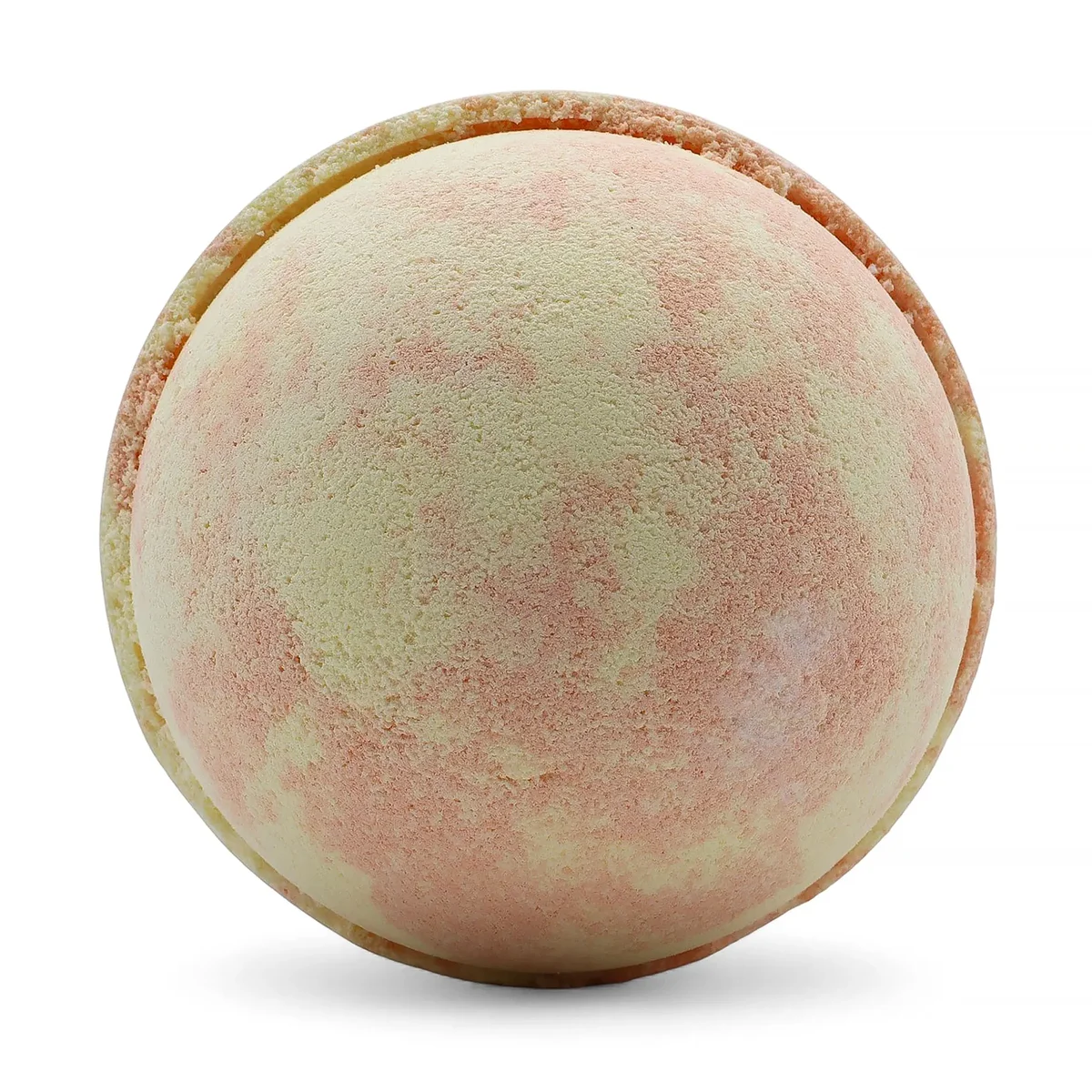 Set of bath bombs featuring three round peach sangria scented bath bombs arranged together on a white background
