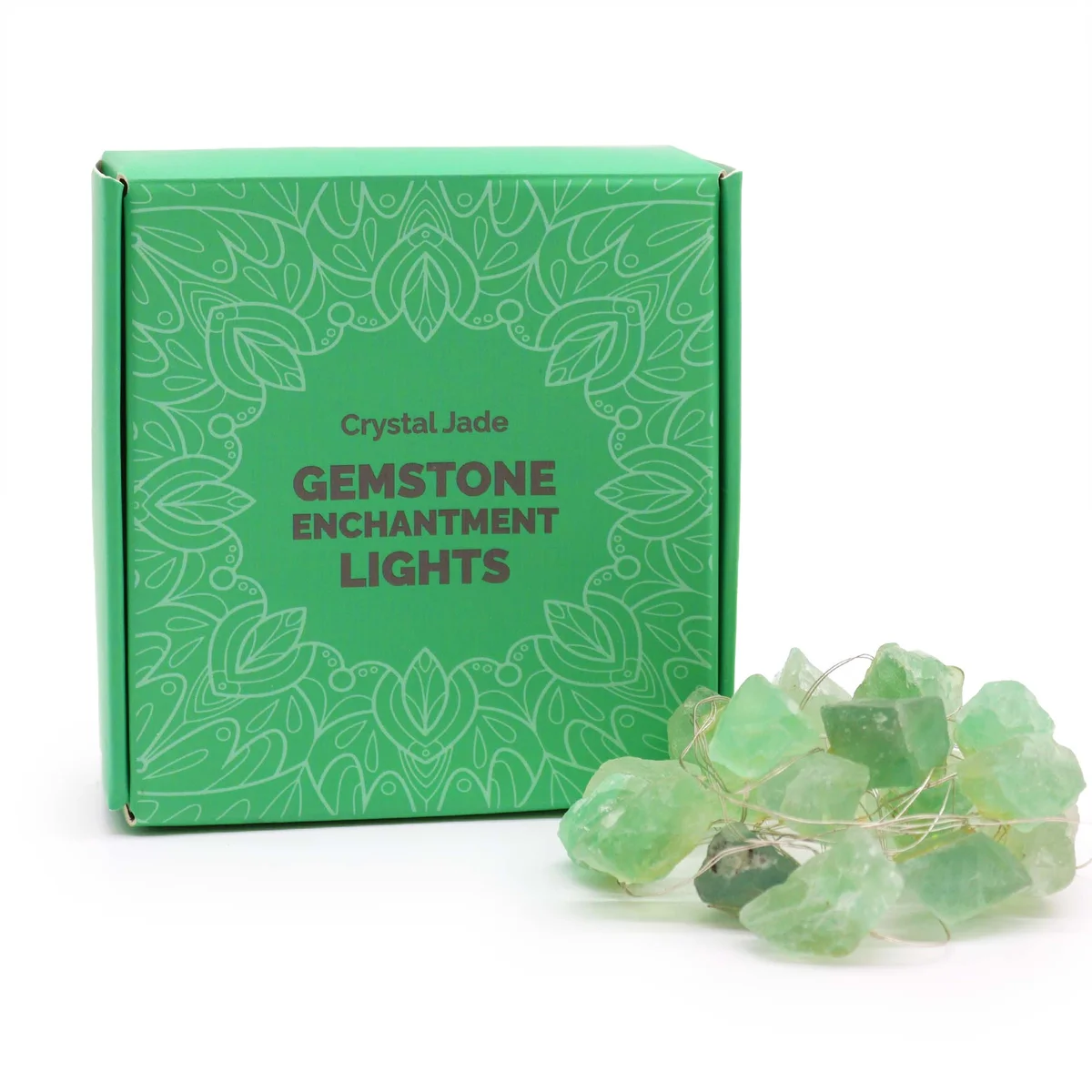 Crystal jade gemstone decorative lights glowing softly, showcasing elegant crystal decorative lights design