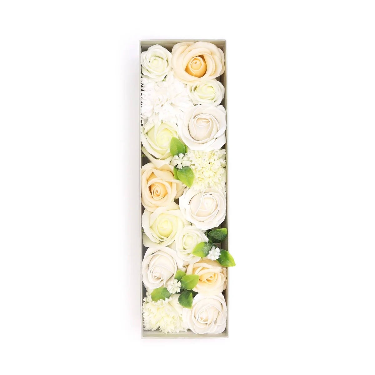 White and ivory long wedding blessing box with elegant design for storing wedding wishes and blessings