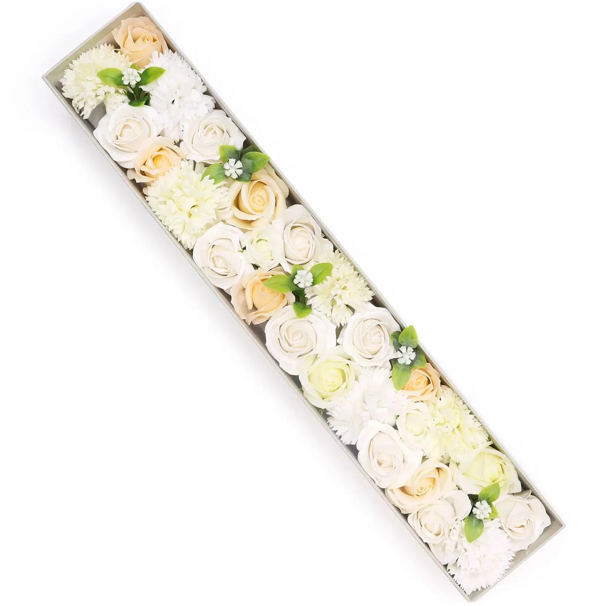 Extra long white and ivory wedding blessings box with elegant design for storing wedding wishes and messages