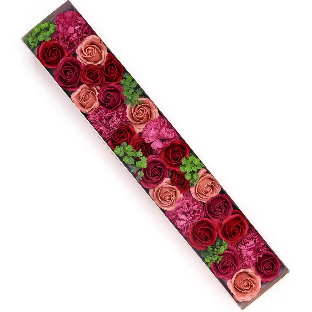 Extra long box with vintage roses design, a long decorative box ideal for elegant storage or gifting purposes