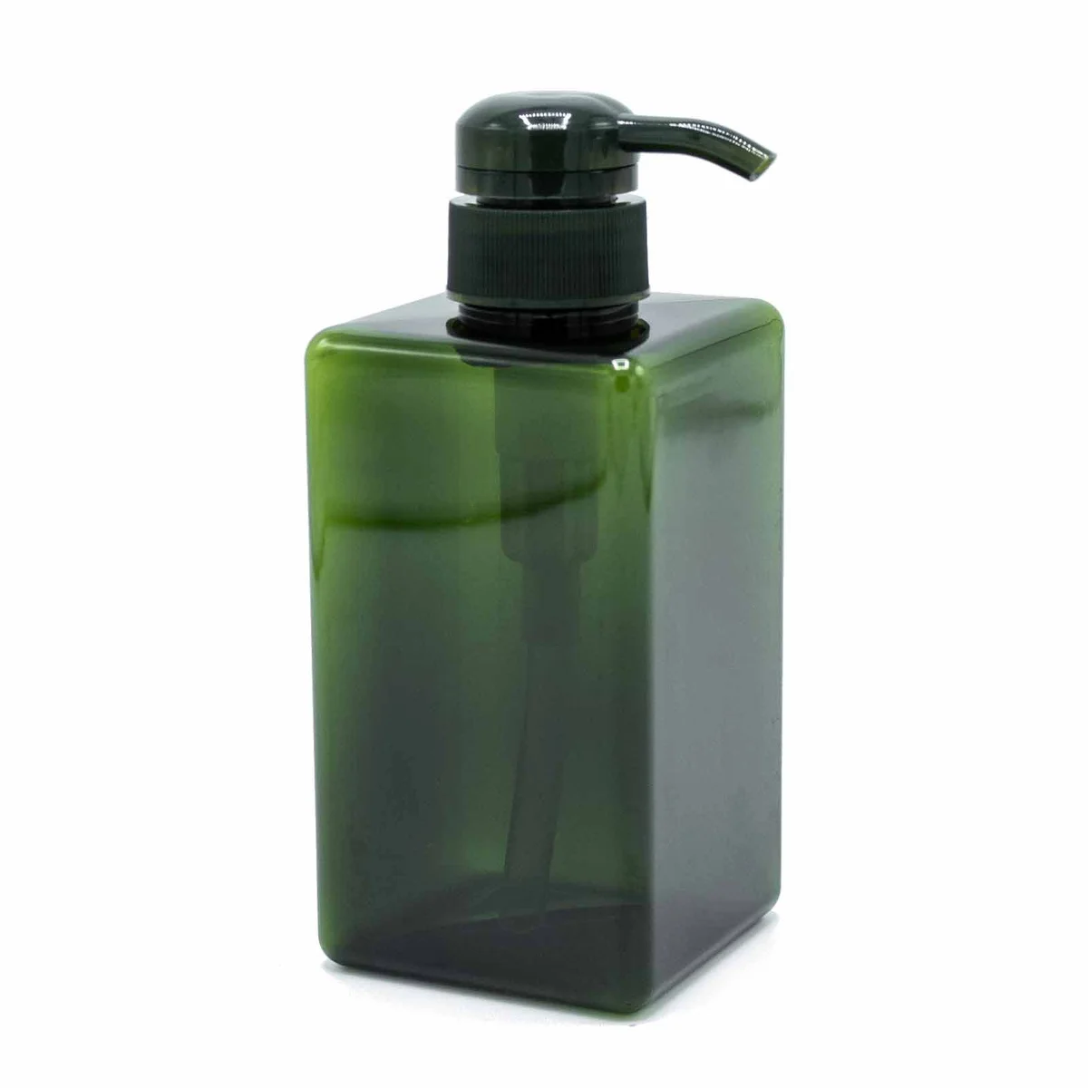 Transparent 450ml reusable dispenser bottle with pump for liquids, ideal for refilling and eco-friendly use