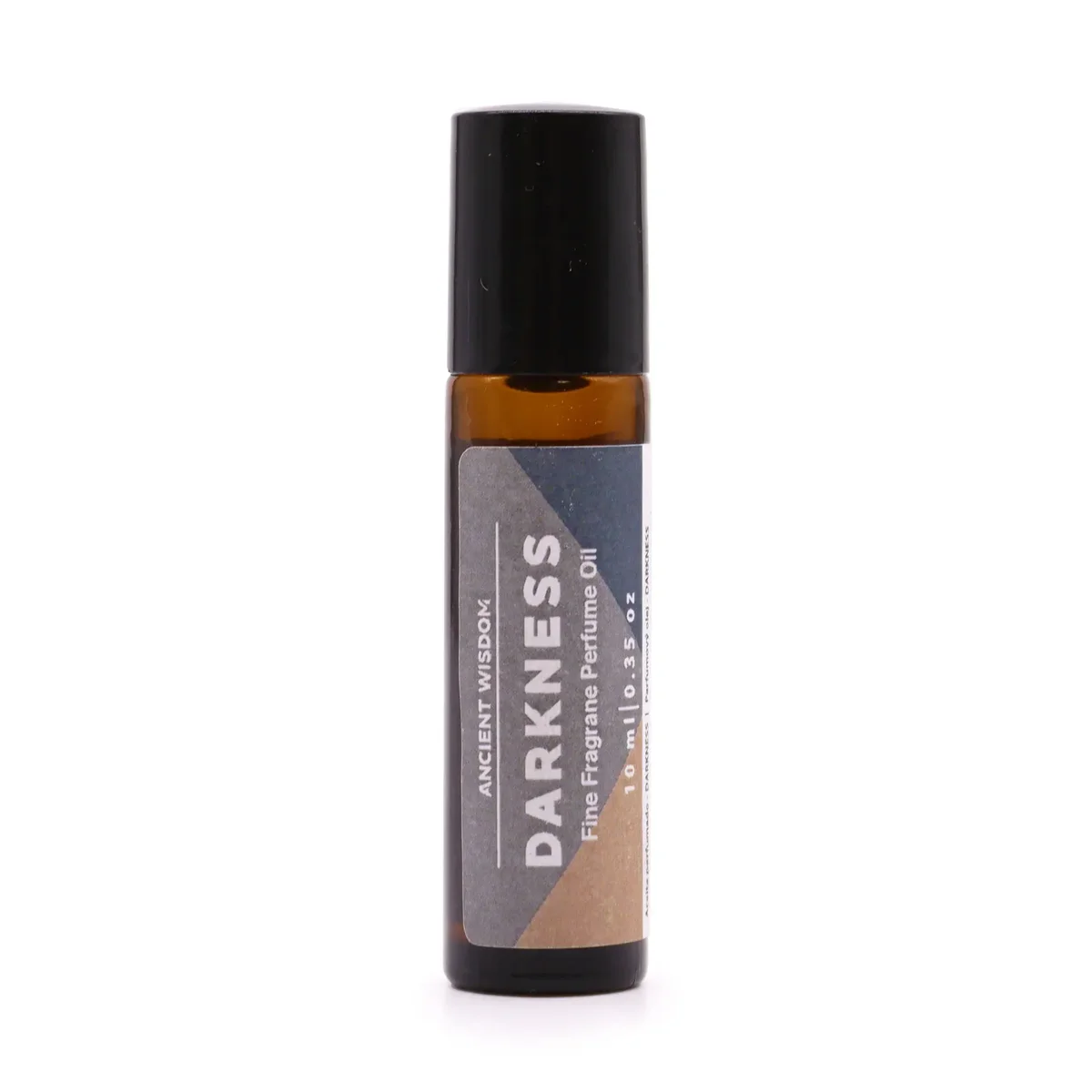 Glass perfume oil bottle labelled Darkness Fine Fragrance Perfume Oil 10ml, with sleek black cap.