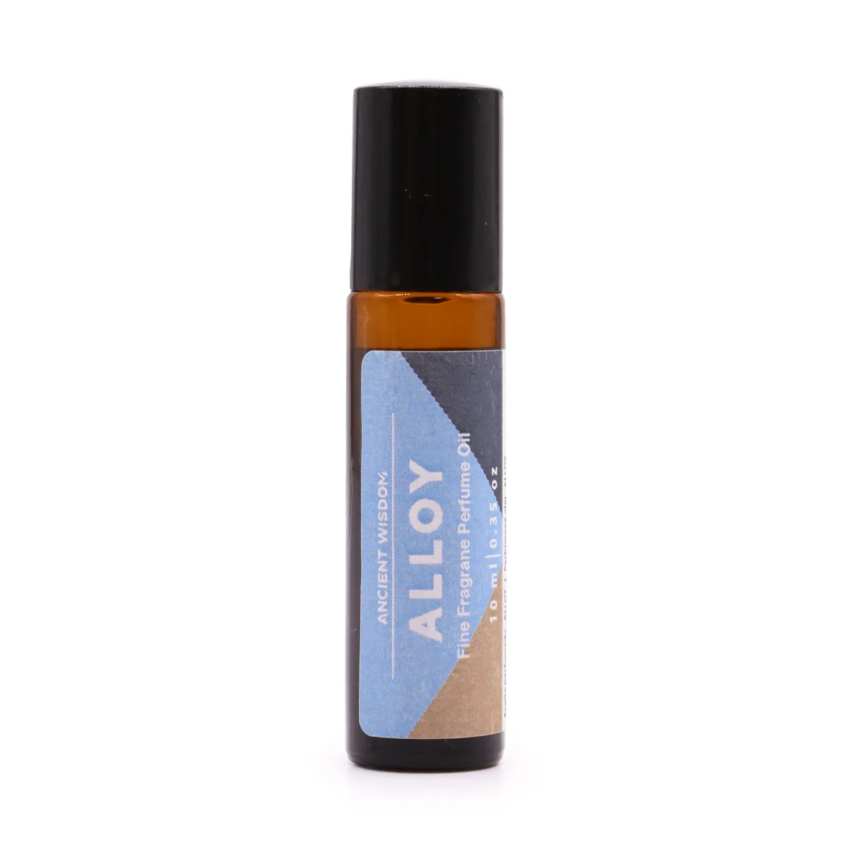 Clear bottle of alloy fragrance oil labeled Alloy Fine Fragrance Perfume Oil 10ml.