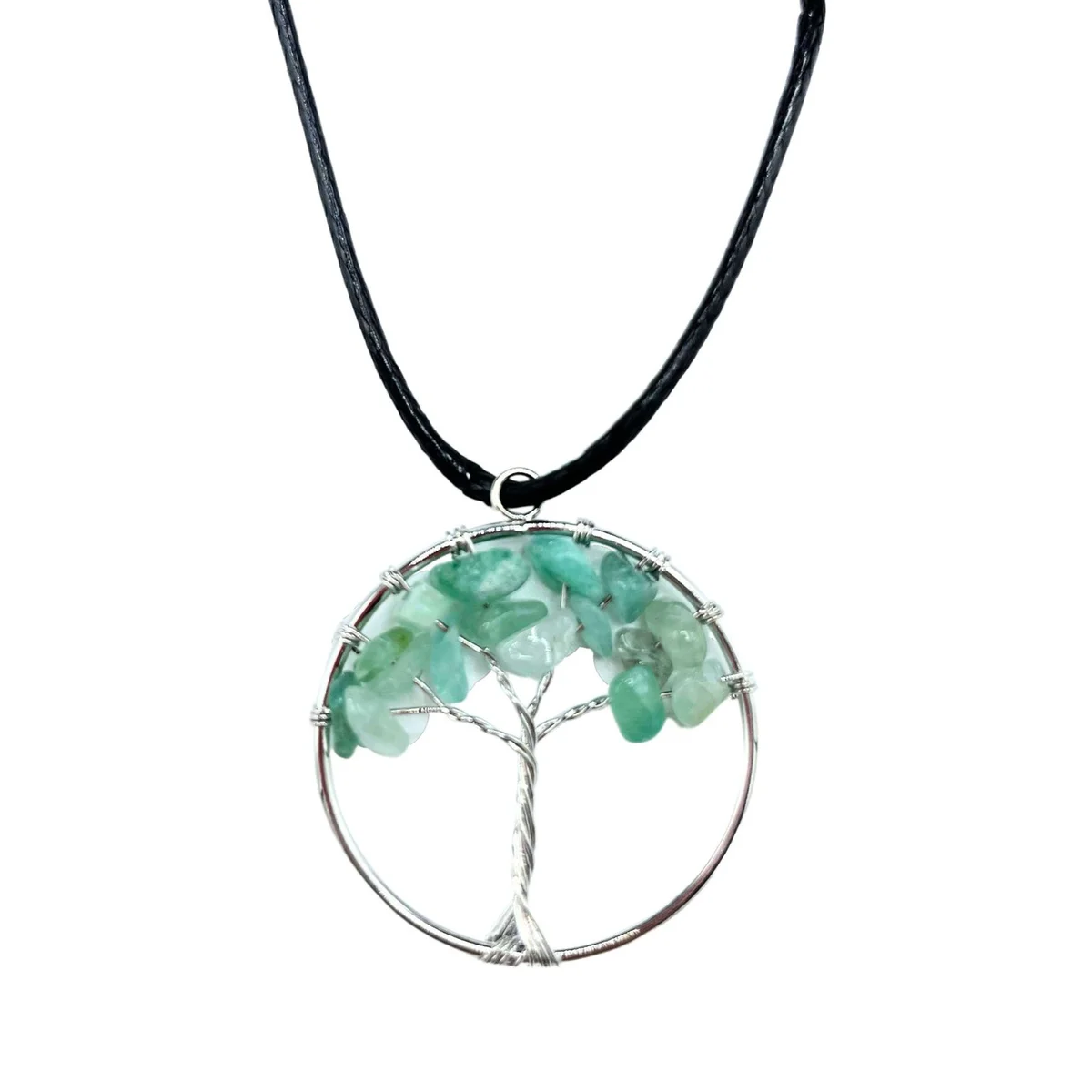 Jade Tree of Life pendant displayed against a neutral background.
