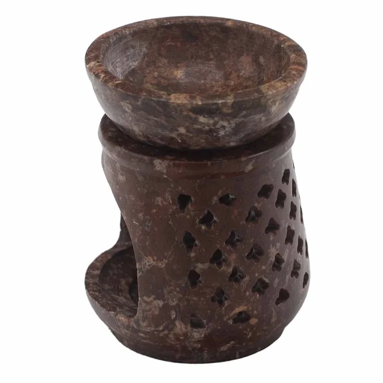 Small soapstone oil burner 8cm, classic design.