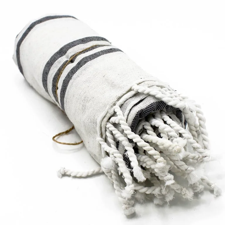 Hamman spa towel in charcoal, large 90x170cm.