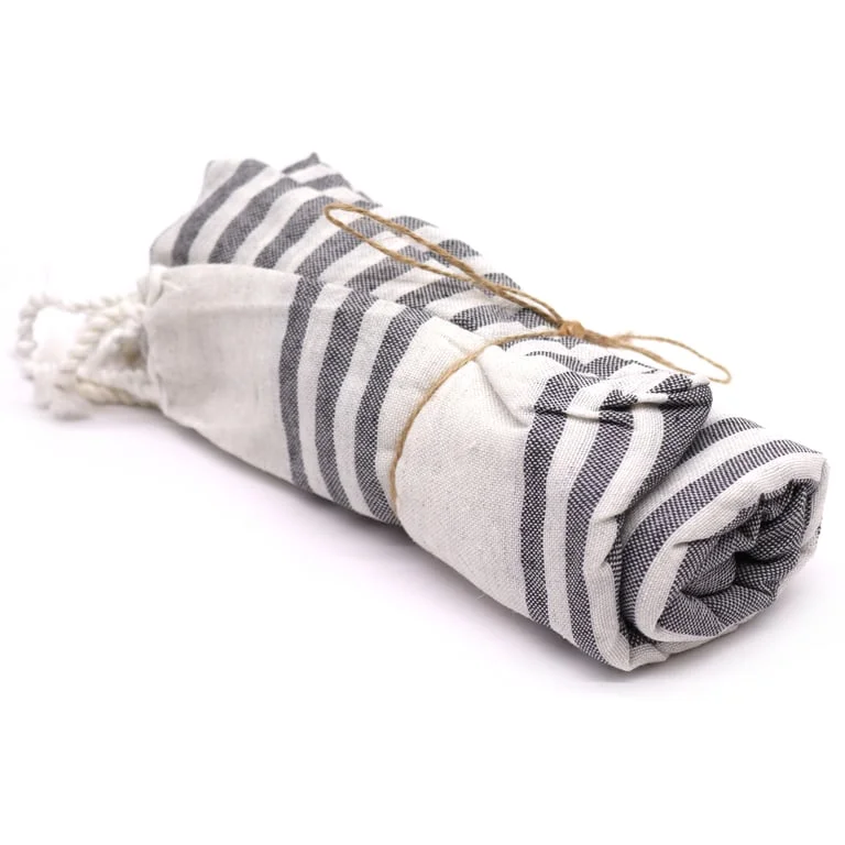 Large spa towel, charcoal, 90x170cm, from Hamman Spa