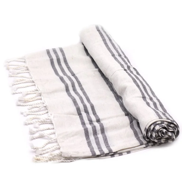 Hamman spa towel charcoal, 90x170cm