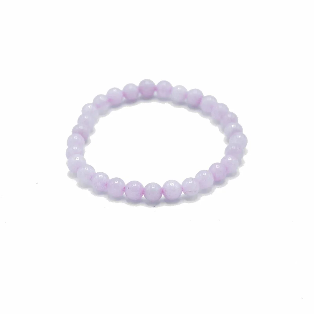 Rose quartz bracelet showcasing its smooth, translucent gemstone charm.