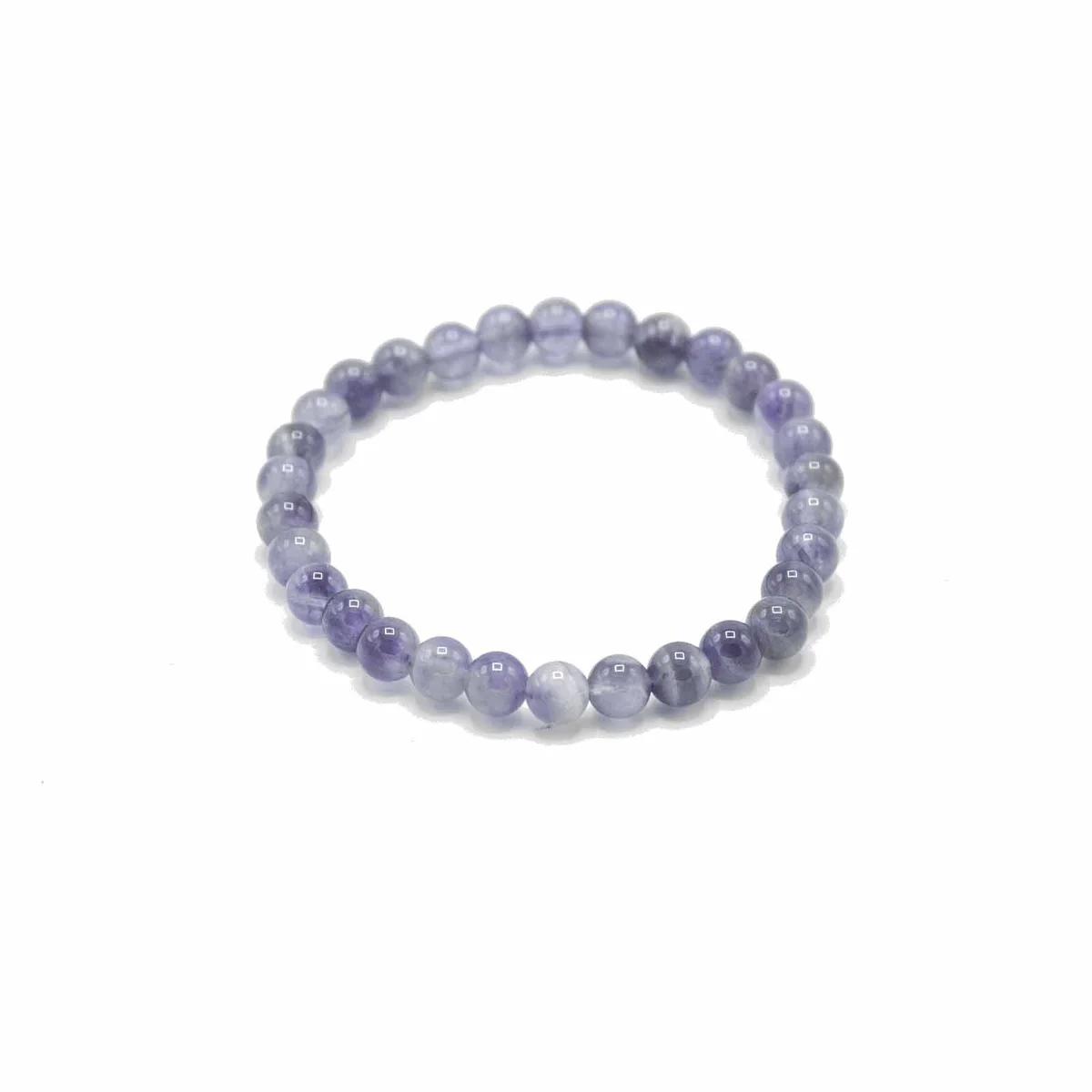 Purple amethyst beads forming a versatile manifestation bracelet, perfect for calmness.