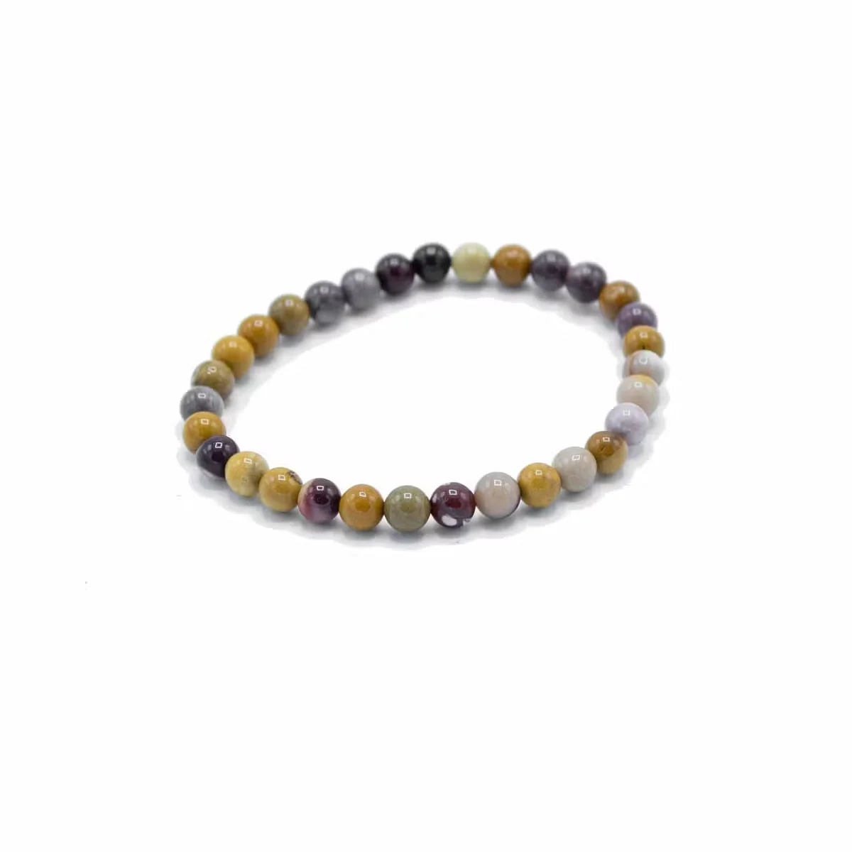 Bracelet featuring rare mookiate gemstones in earthy tones, showcasing unique gemstone jewellery for wisdom and manifestation