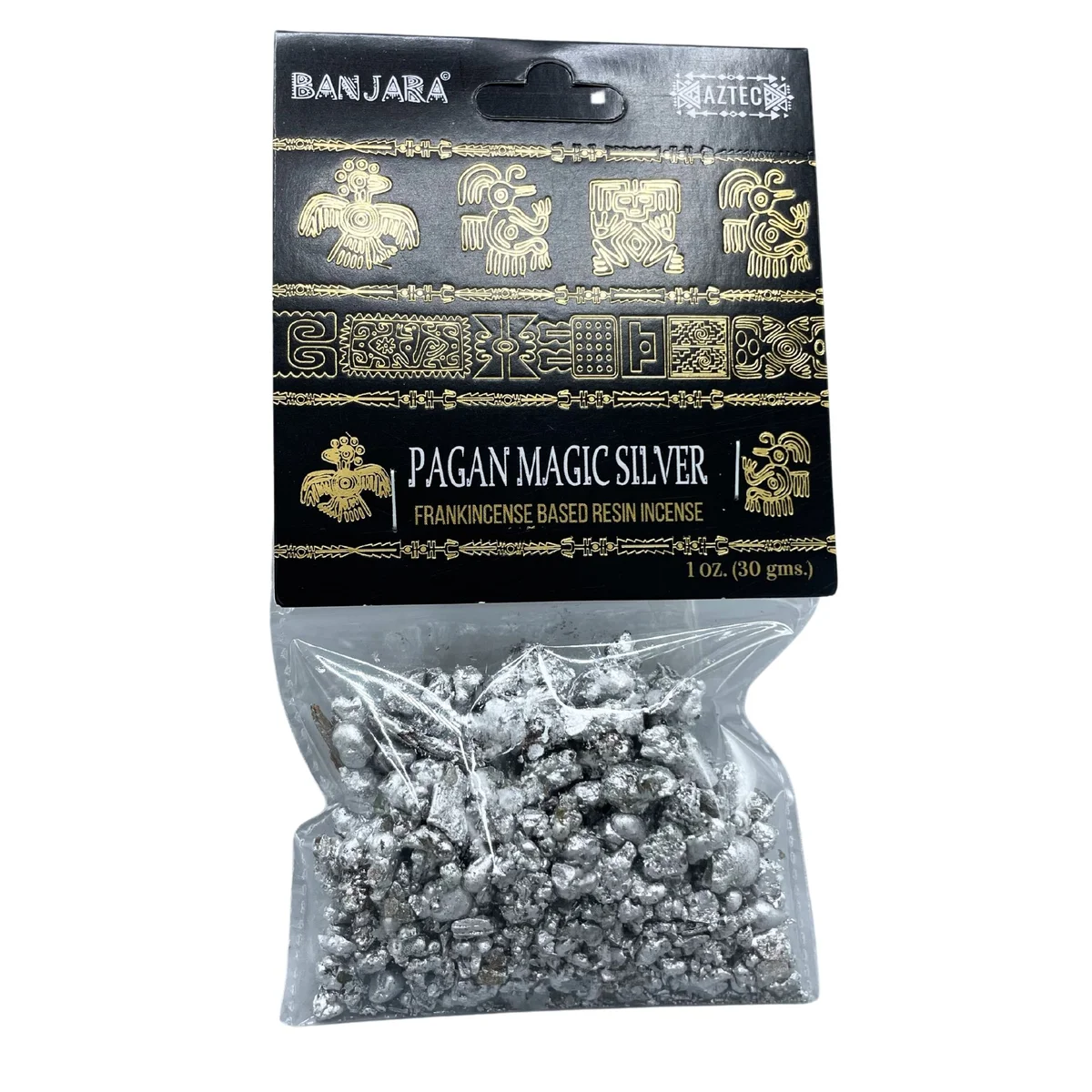 Silver Banjara Tree Resin pagan magic ornament with intricate detailing on a plain background