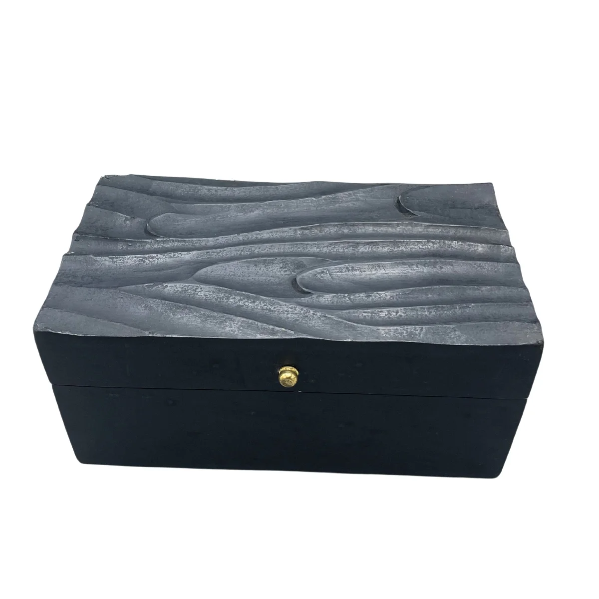 Black swirls vintage multi purpose box measuring 22x12x10cm with deco style design