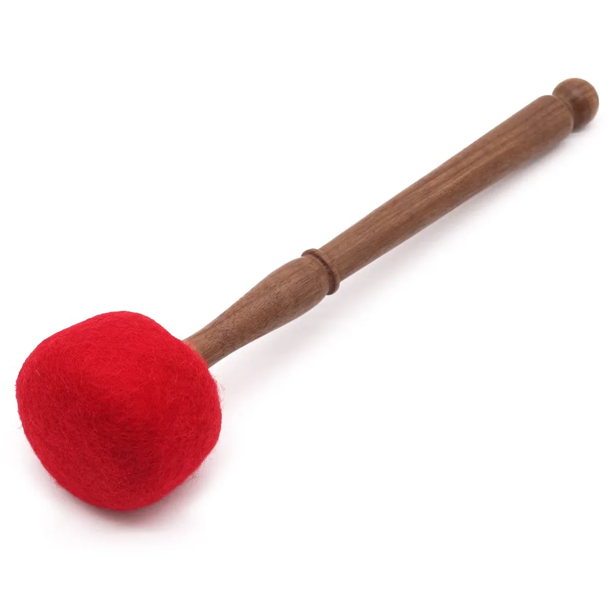 Extra large felted gong stick 30cm with soft white felt head and wooden handle, large gong mallet for percussion instruments