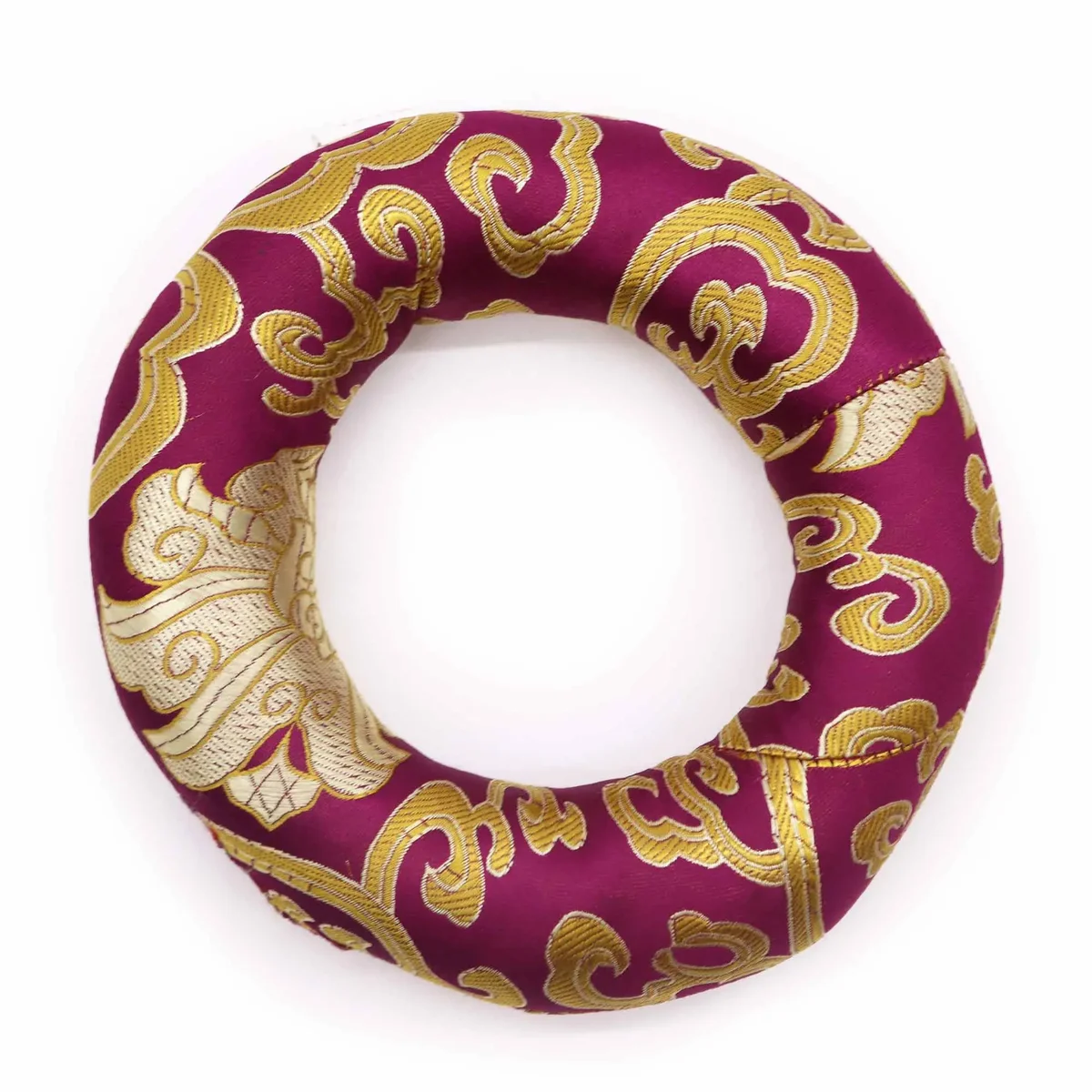Assorted coloured hoop cushion 14cm designed for 16-18cm singing bowls, round padded support ring
