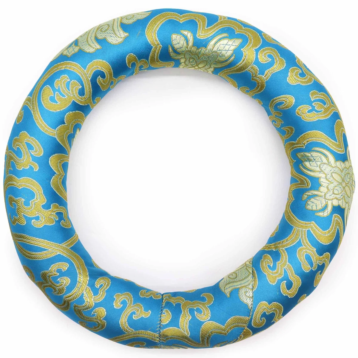 Assorted coloured 24cm hoop cushion for singing bowl, suitable for 26cm and larger bowls, round padded support