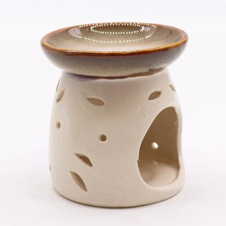 Classic oil burner in natural finish, aromatherapy burner.