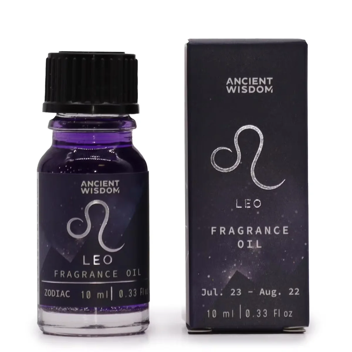 10ml Zodiac Fragrance Oil bottle with LEO label, astrology scent oil