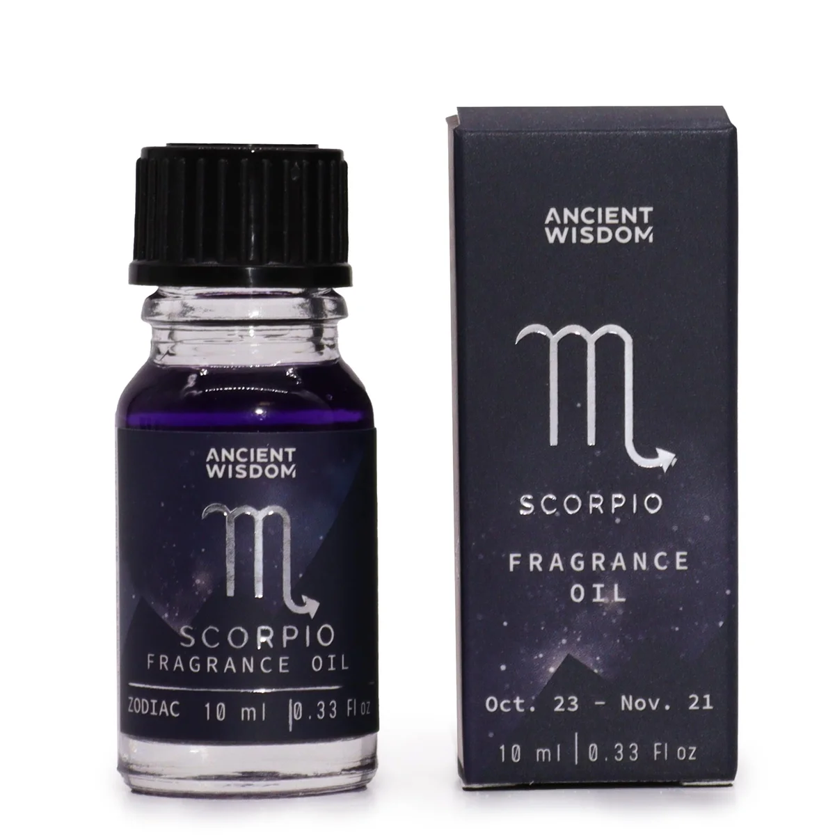 10ml Zodiac fragrance oil bottle labeled Scorpio scented oil