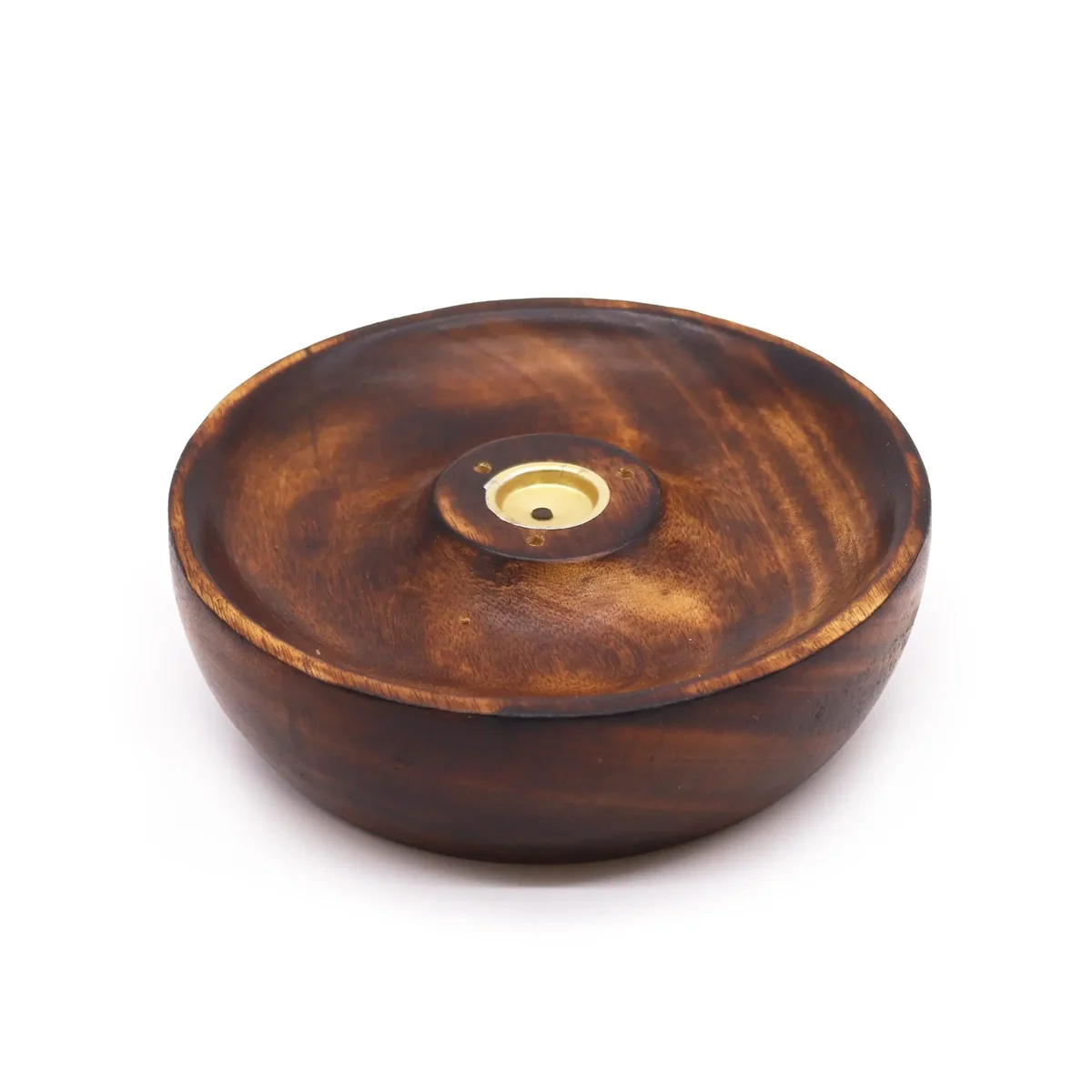Plain incense stick burner disc, smooth flat surface for sticks and cones.