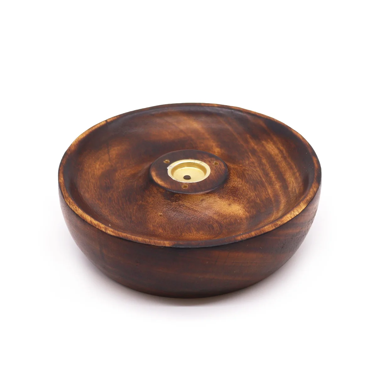 Plain incense burner disc serving as a cone incense holder, suitable for incense sticks