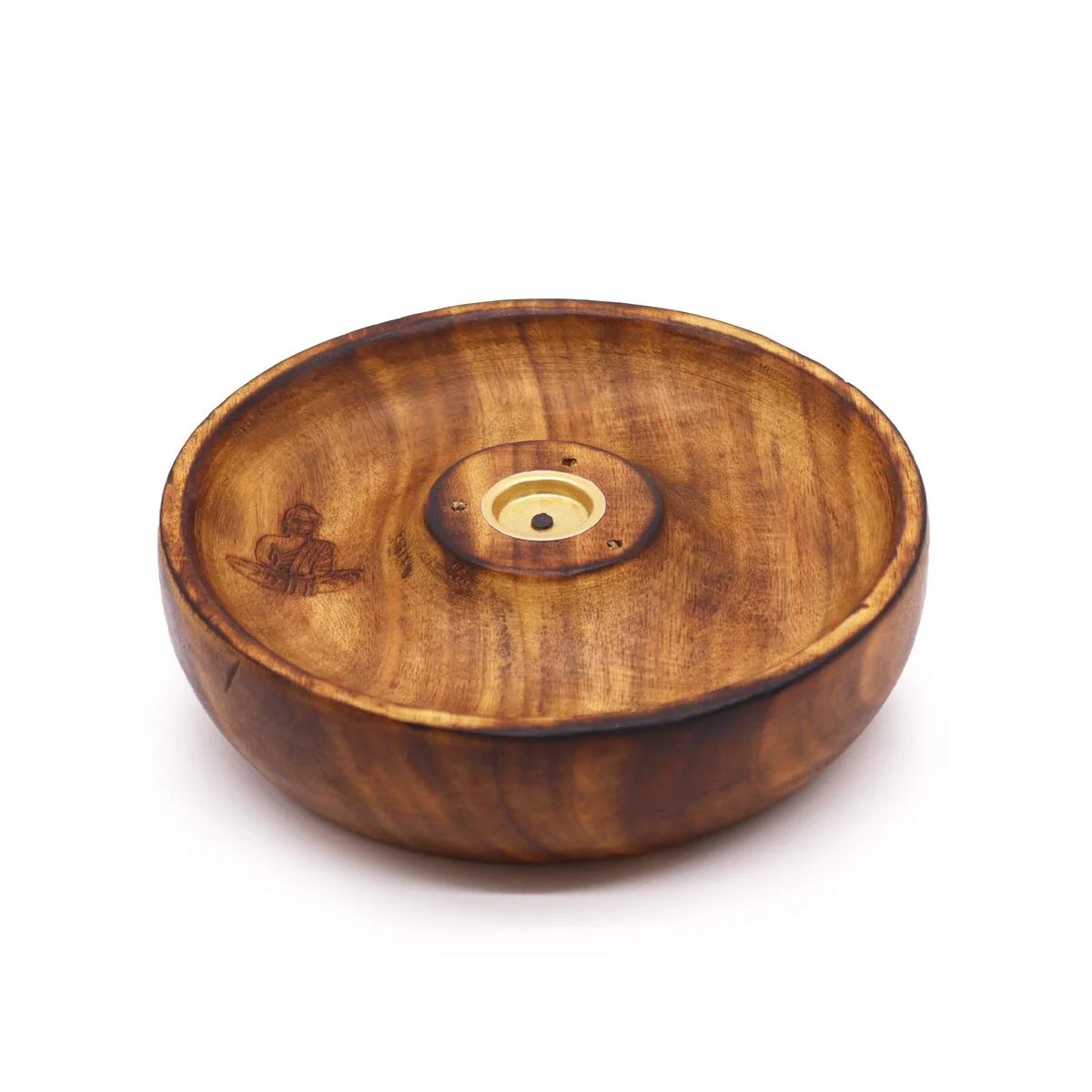 Buddha-themed incense burner disc suitable for incense sticks and cones
