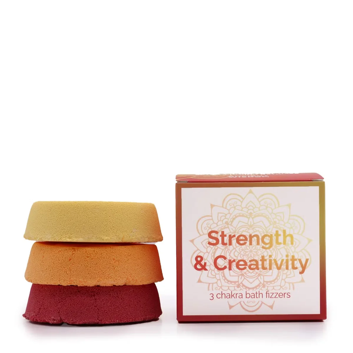 Small bath fizz box featuring Chakra Bath Fizz Strength & Creativity