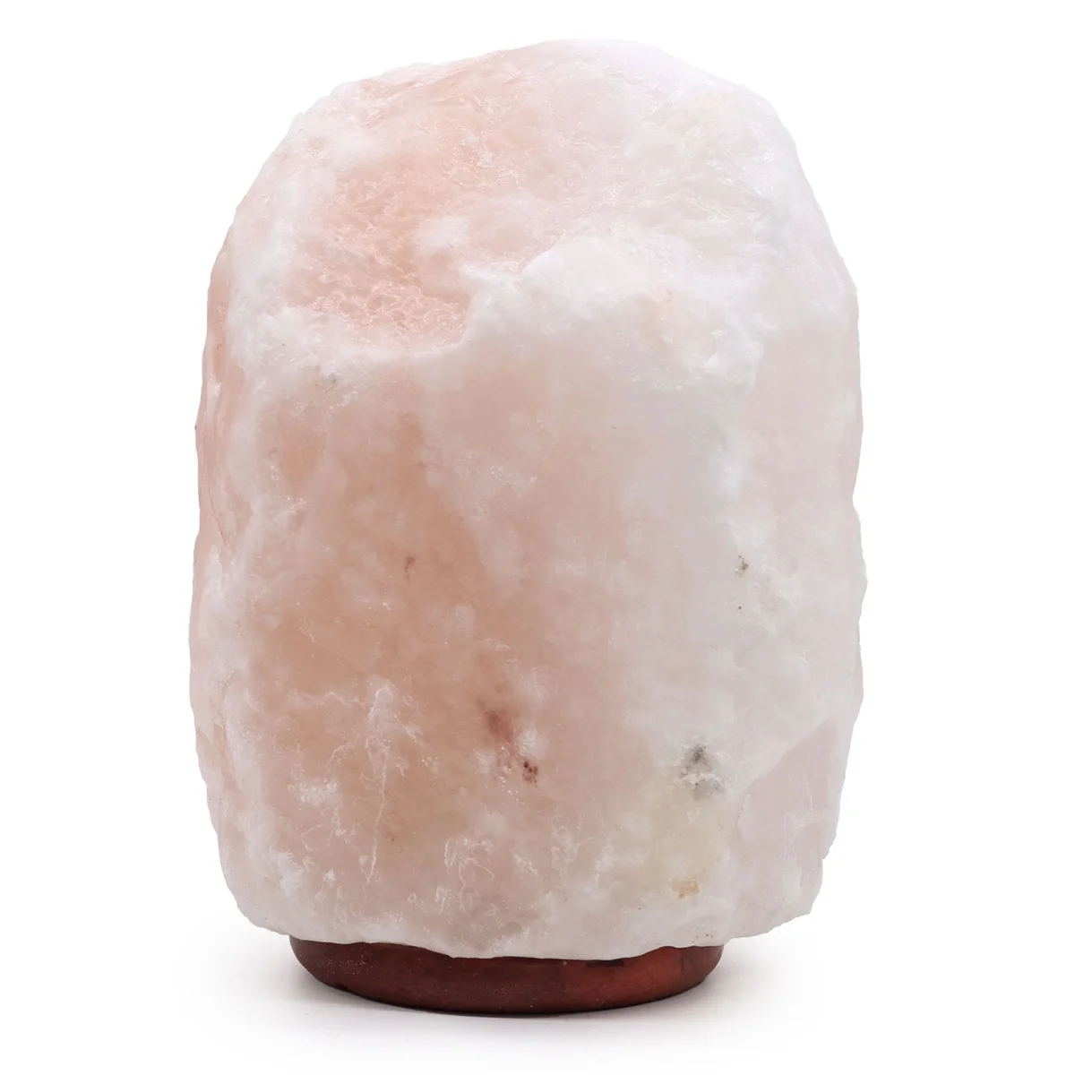 Large natural salt lamp weighing approximately 24-25kg with a rough, crystalline orange-pink surface