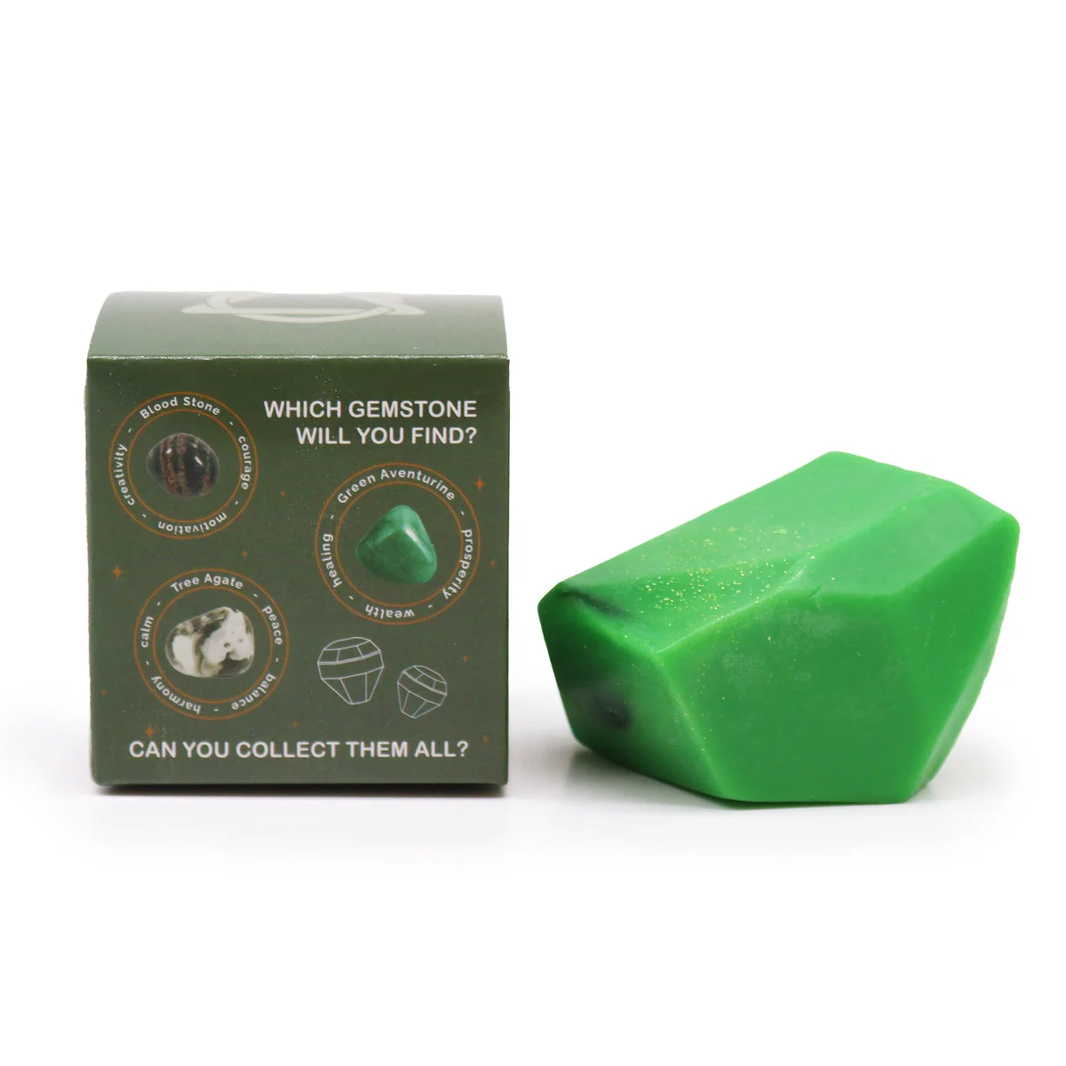 Earth-themed Crystal Elemental natural bath soap bar with textured surface and earthy tones on a white background