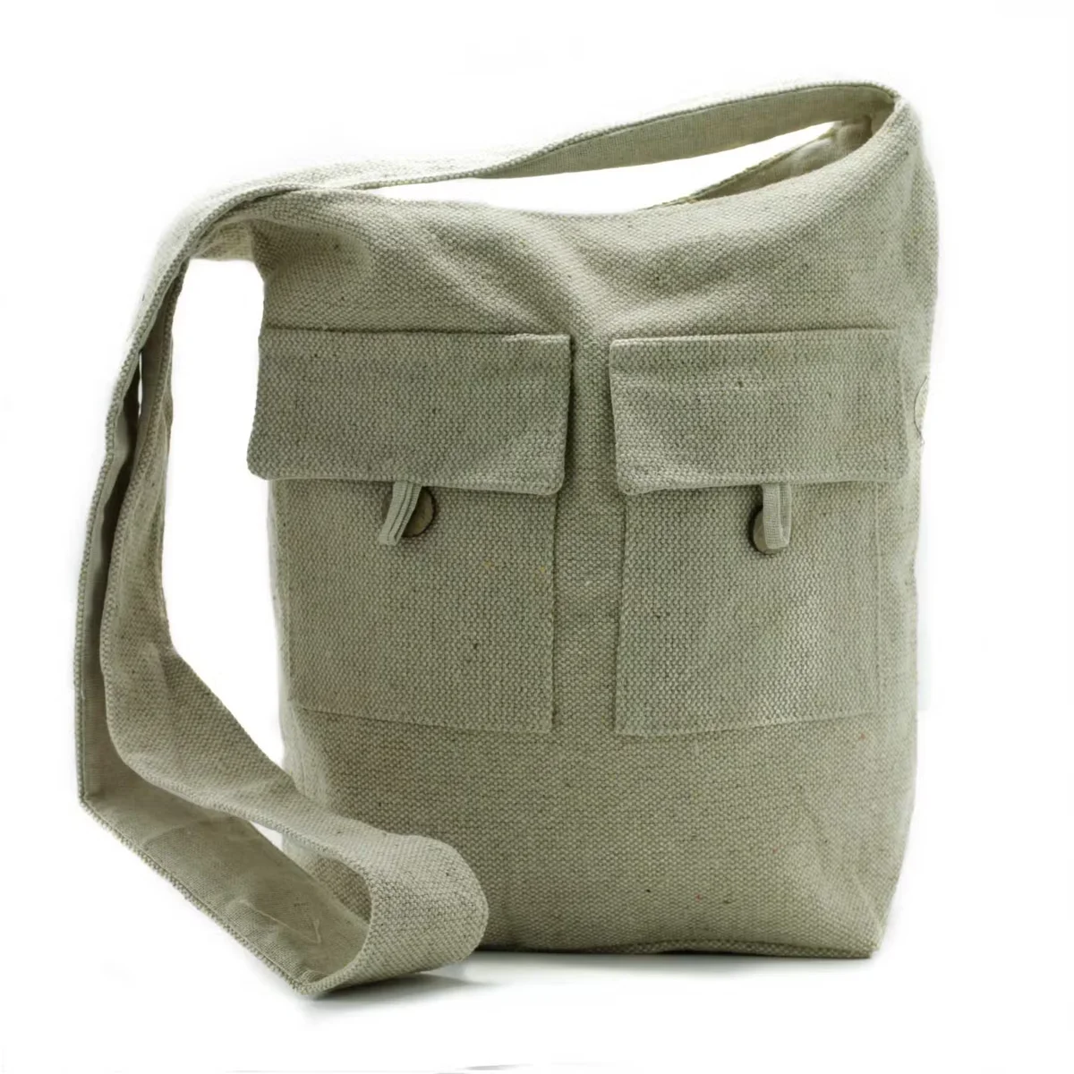 Large natural bag with two pockets in a natural tone, designed for versatile storage and everyday use